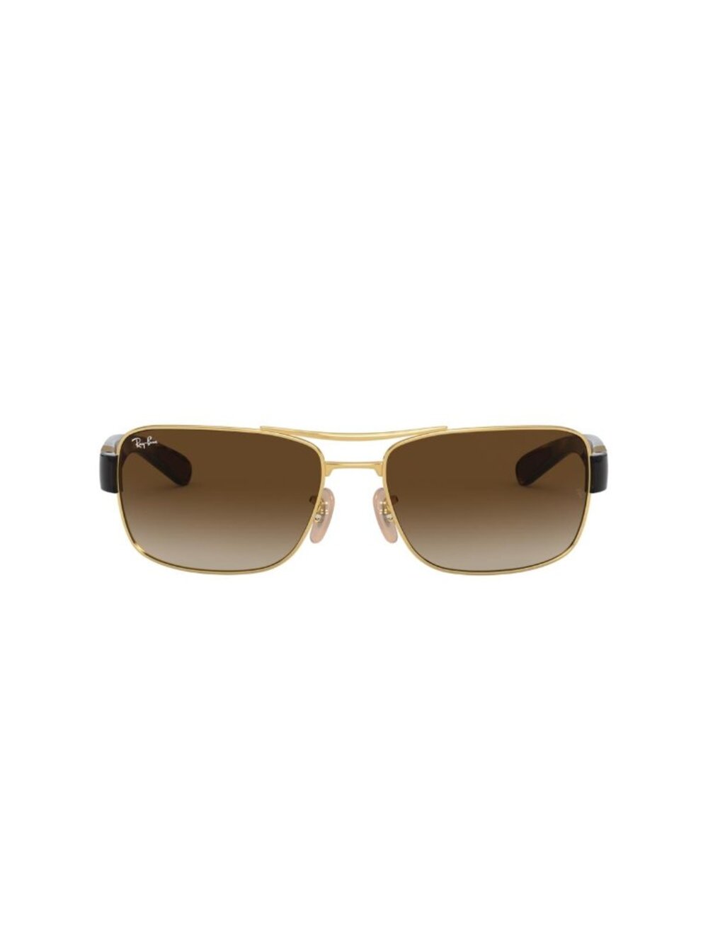 New Ray-Ban Men's Sunglasses Gold Square Brown Lens Metal Frame Ray Ban RB3522
